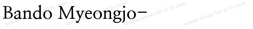 Bando Myeongjo字体转换